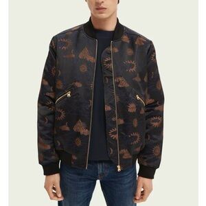 Scotch & Soda Navy and Gold Bomber Jacket